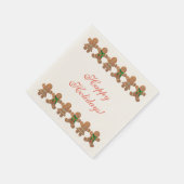 Serviette En Papier Dancing Gingerbread Cookies (Coin)