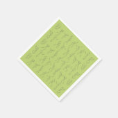 Serviette En Papier Dancing Halloween Squelette - vert (Coin)