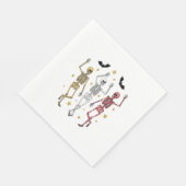 Serviette En Papier Dancing Skeleton Halloween (Coin)