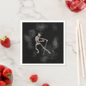 Serviette En Papier Dancing Skeleton Halloween (En situation)