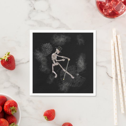 Serviette En Papier Dancing Skeleton Halloween (En situation)