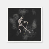 Serviette En Papier Dancing Skeleton Halloween (Devant)