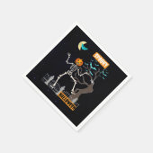Serviette En Papier Dancing Skeleton Halloween Papier Naples (Coin)