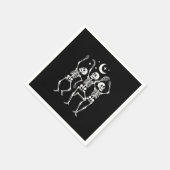 Serviette En Papier Dancing Skeleton Joyeux Halloween Skull d'automne (Coin)