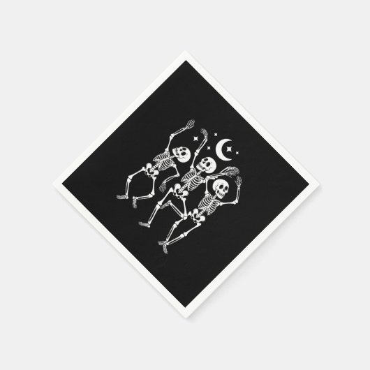 Serviette En Papier Dancing Skeleton Joyeux Halloween Skull d'automne (Coin)