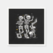 Serviette En Papier Dancing Skeletons Dance Challenge Halloween (Devant)