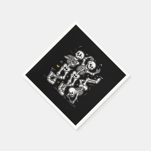 Serviette En Papier Dancing Skeletons Dance Challenge Halloween (Coin)