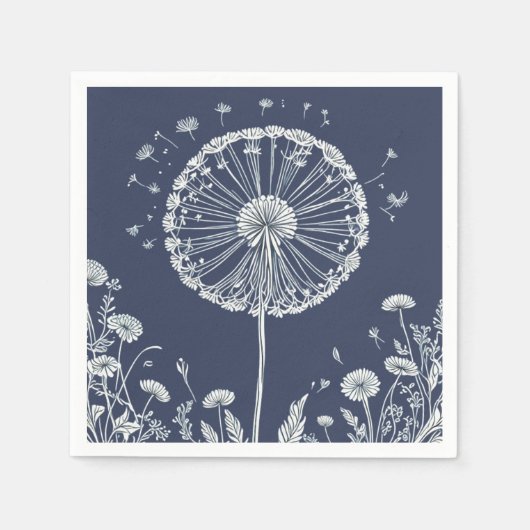 Serviette En Papier Dandelion (Devant)