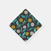 Serviette En Papier Dandelion de printemps Fleurs et design Feuille (Coin)