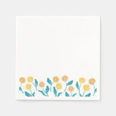 Serviette En Papier Dandelion de printemps Fleurs et design Feuille (Devant)