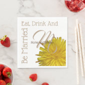 Serviette En Papier Dandelion Mariage campagnard Manger Boire Soyez Ma (En situation)