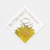 Serviette En Papier Dandelion Mariage campagnard Manger Boire Soyez Ma (Coin)
