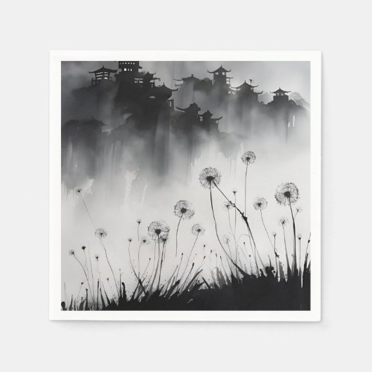 Serviette En Papier Dandelions (Devant)