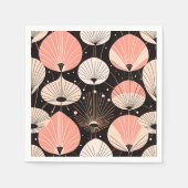Serviette En Papier Dandelions -Mi-siècle- Design moderne rétro (Devant)
