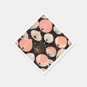 Serviette En Papier Dandelions -Mi-siècle- Design moderne rétro (Coin)