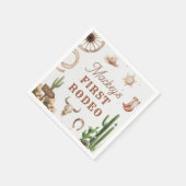 Serviette en papier d'anniversaire de rodéo vintag (Coin)