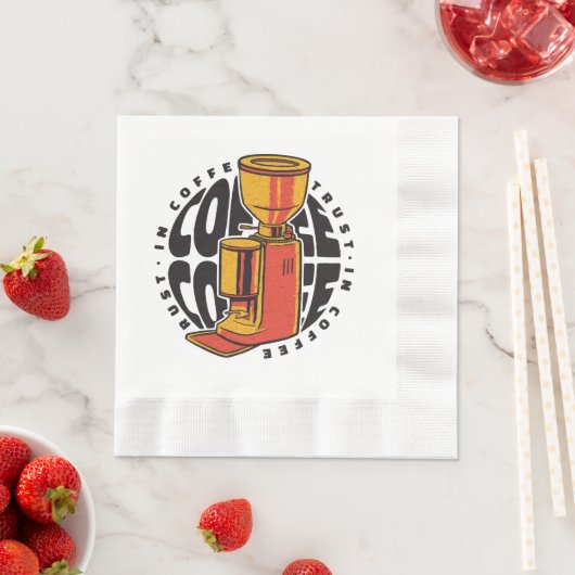 Serviette En Papier Dans Café nous avons confiance (En situation)