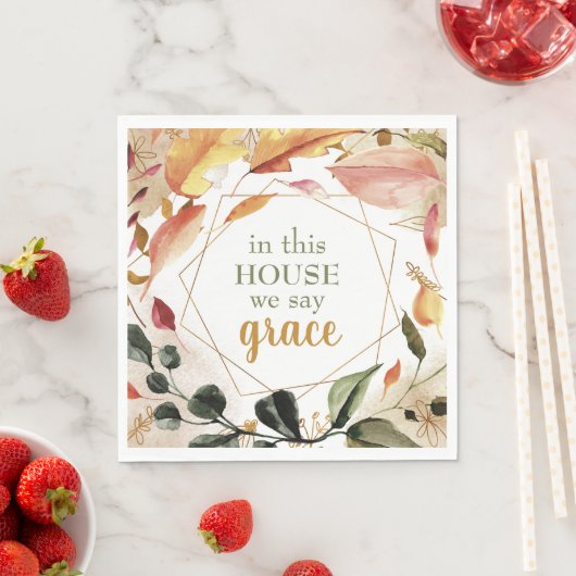 Serviette En Papier Dans Cette Assemblée, Nous Disons Grace Autumn Wat (En situation)