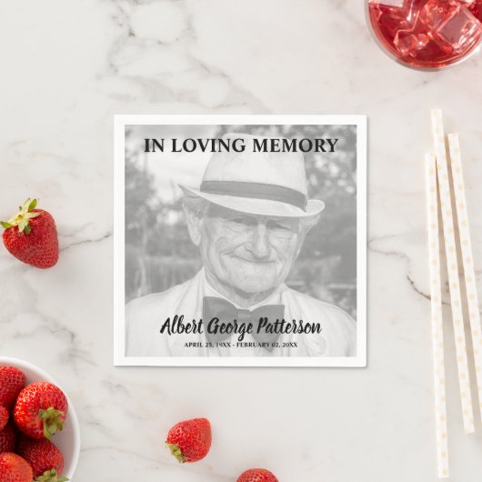 Serviette En Papier Dans la mémoire aimée Photo funérailles (En situation)