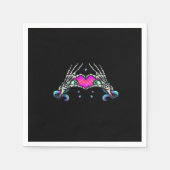 Serviette En Papier Dans la mort - Squelette Mains de coeur (Devant)