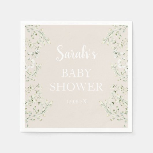 Serviette En Papier Dans le Baby shower des nuages serviettes (Devant)