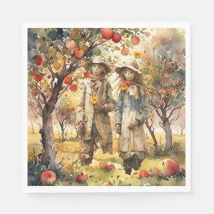 Serviette En Papier Dans L'Orchard D'Apple