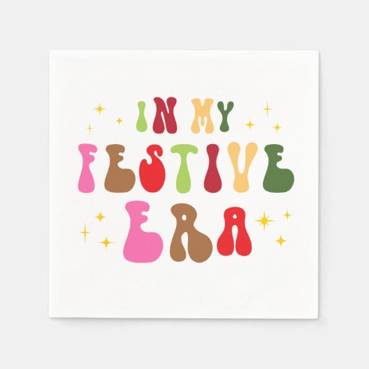 Serviette En Papier Dans mon époque festive Fêtes de Noël tendance (Devant)