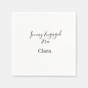 Serviette En Papier Dans mon ère fiancée ajouter nom date fiançailles
