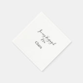 Serviette En Papier Dans mon ère fiancée ajouter nom date fiançailles (Coin)