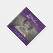 Serviette En Papier Dans nos coeurs pour toujours photo violet serviet (Coin)