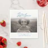 Serviette En Papier Dans nos coeurs toujours photo serviettes funérair (En situation)