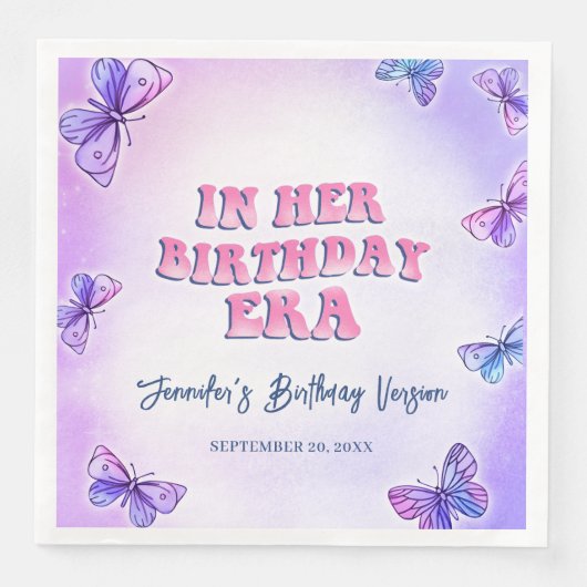 Serviette En Papier Dans sa fête d'anniversaire (Devant)