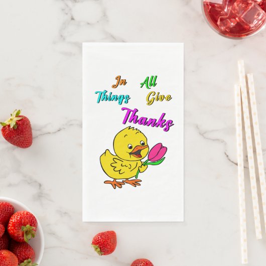 Serviette En Papier Dans Toutes Les Choses Remercient Chick Tulip Than (En situation)