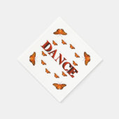 Serviette En Papier Danse avec des papillons design (Coin)