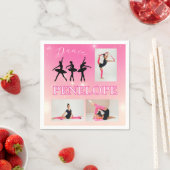 Serviette En Papier Danse Ballet rose Gradient 3 Photo personnalisée (En situation)