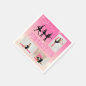 Serviette En Papier Danse Ballet rose Gradient 3 Photo personnalisée (Coin)