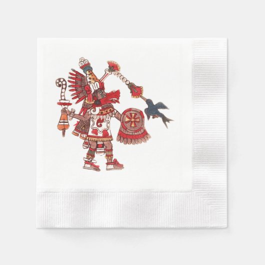 Serviette En Papier Danse chamane aztèque guerrier (Devant)