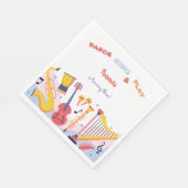 Serviette En Papier Danse chanter et jouer anniversaire de enfant (Coin)