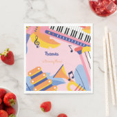 Serviette En Papier Danse chanter et jouer anniversaire de enfant (En situation)