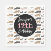 Serviette En Papier Danse Chaussures Ballet Tap Jazz Lyrique Anniversa (Devant)