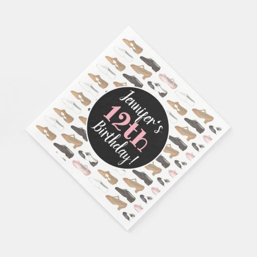 Serviette En Papier Danse Chaussures Ballet Tap Jazz Lyrique Anniversa (Coin)