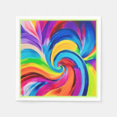 Serviette En Papier Danse chromatique vive (Devant)