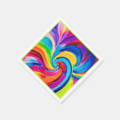 Serviette En Papier Danse chromatique vive (Coin)