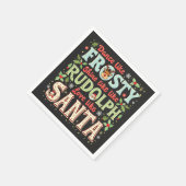 Serviette En Papier Danse Comme Frosty Shine Comme Rudolph Love (Coin)