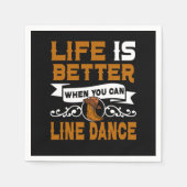 Serviette En Papier Danse de ligne (Devant)