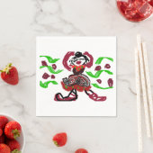 Serviette En Papier Danse de Noël sauvage (En situation)