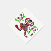 Serviette En Papier Danse de Noël sauvage (Coin)