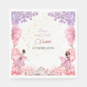 Serviette En Papier Danse et ballerine tourbillon anniversaire (Devant)