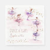 Serviette En Papier Danse et ballerine tourbillon anniversaire (Devant)