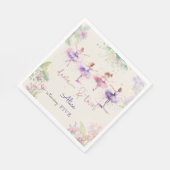 Serviette En Papier Danse et tournoi ballerine aquarelle anniversaire (Coin)